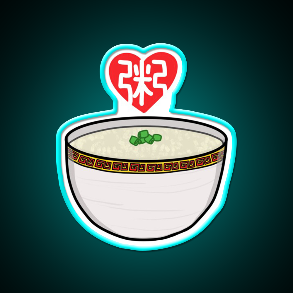 Congee Love Led Neon Sign Chinese Food Rgb Color