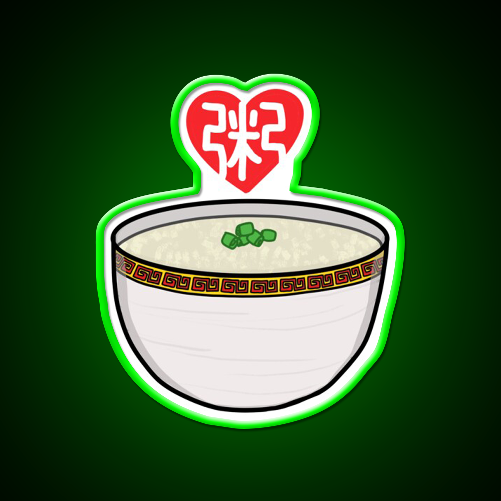 Congee Love Led Neon Sign Chinese Food Rgb Color