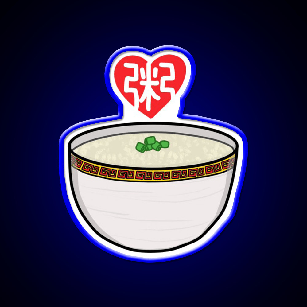 Congee Love Led Neon Sign Chinese Food Rgb Color - Shineneon