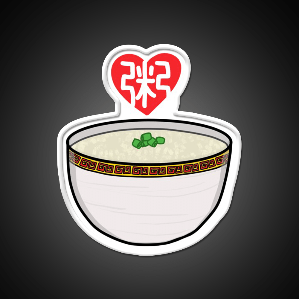 Congee Love Led Neon Sign Chinese Food Rgb Color - Shineneon