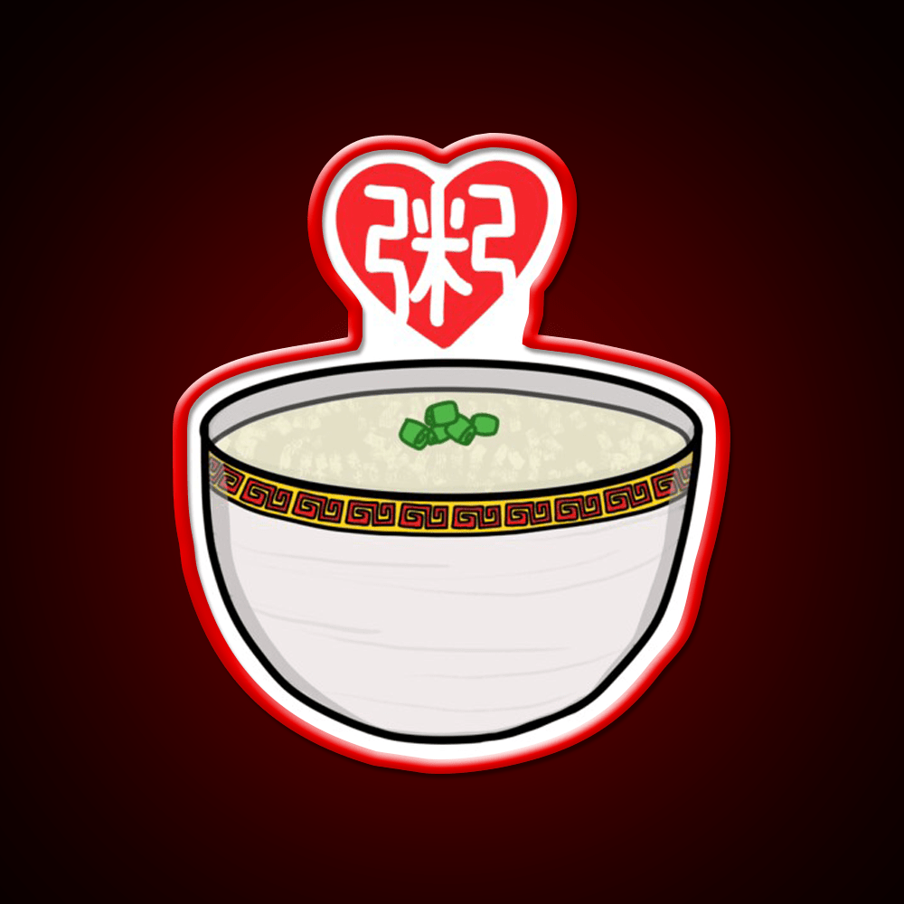 Congee Love Led Neon Sign Chinese Food Rgb Color - Shineneon