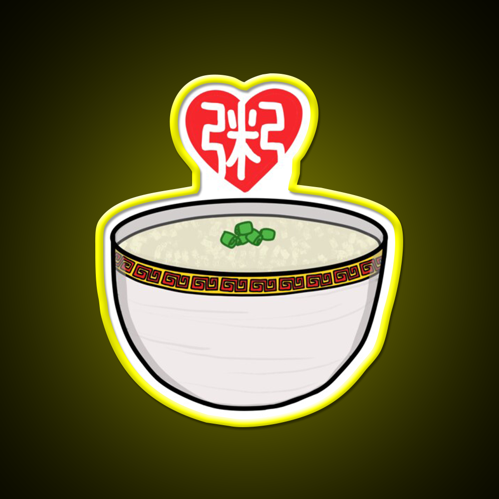 Congee Love Led Neon Sign Chinese Food Rgb Color