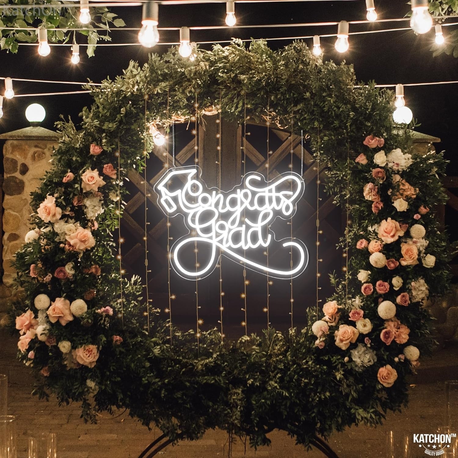 Congrats Grad Neon Sign Congratulations Neon Sign Graduation Party Decorations | Shineneon