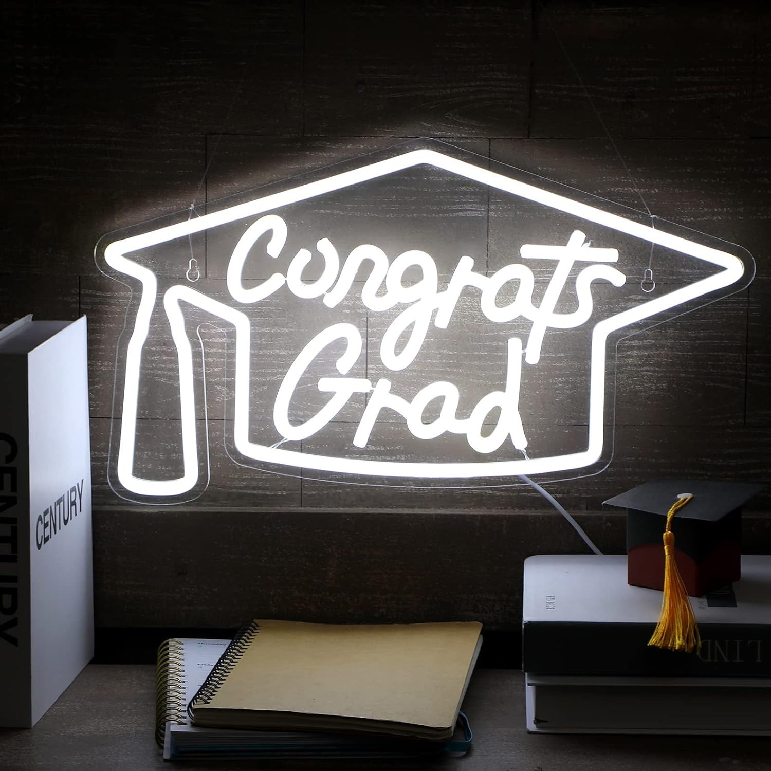Congrats Grad Neon Sign Lighted Wall Art Decoration Congrats Led Neon Light | Shineneon