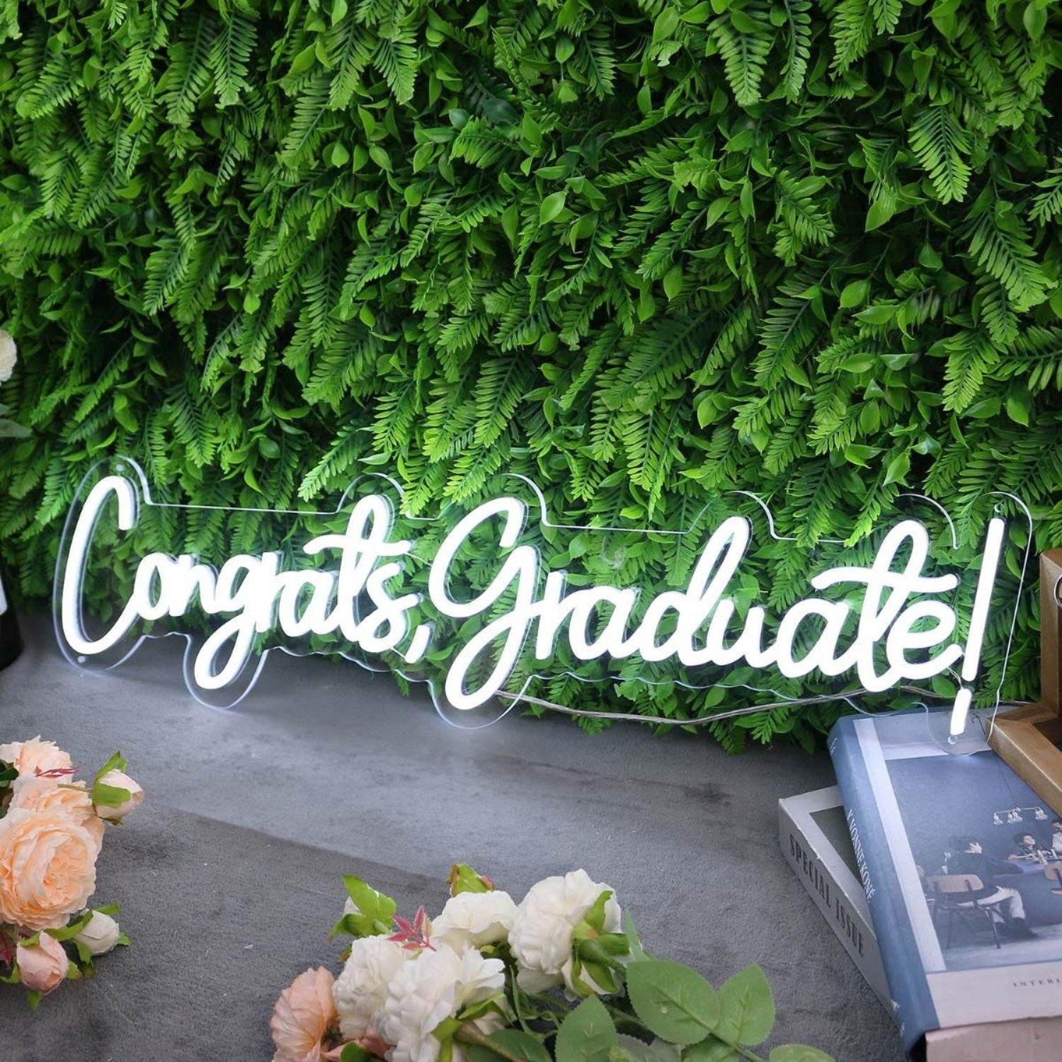 Congrats Graduate White Led Neon Sign - Shineneon