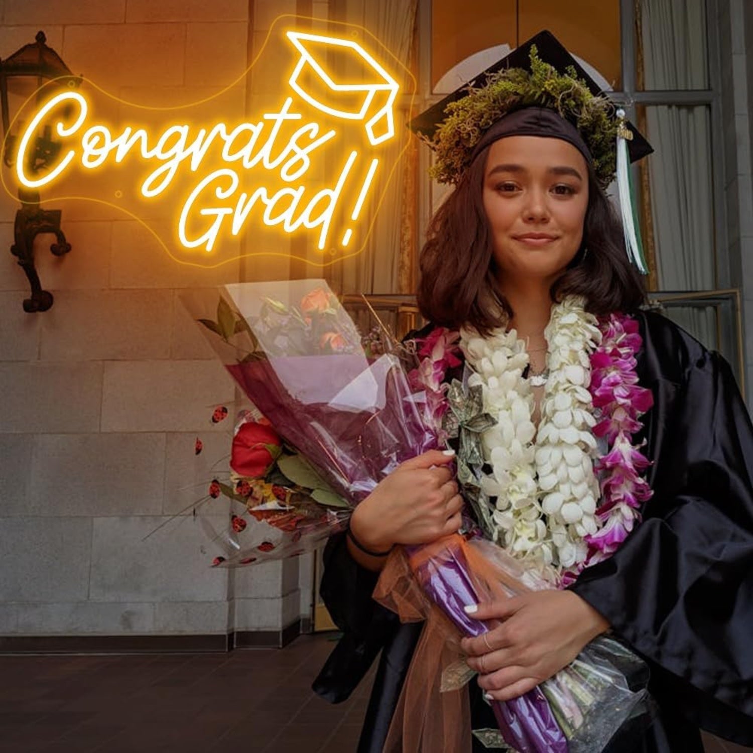 Congrats Neon Sign For Graduation Party Wall Decor | Shineneon