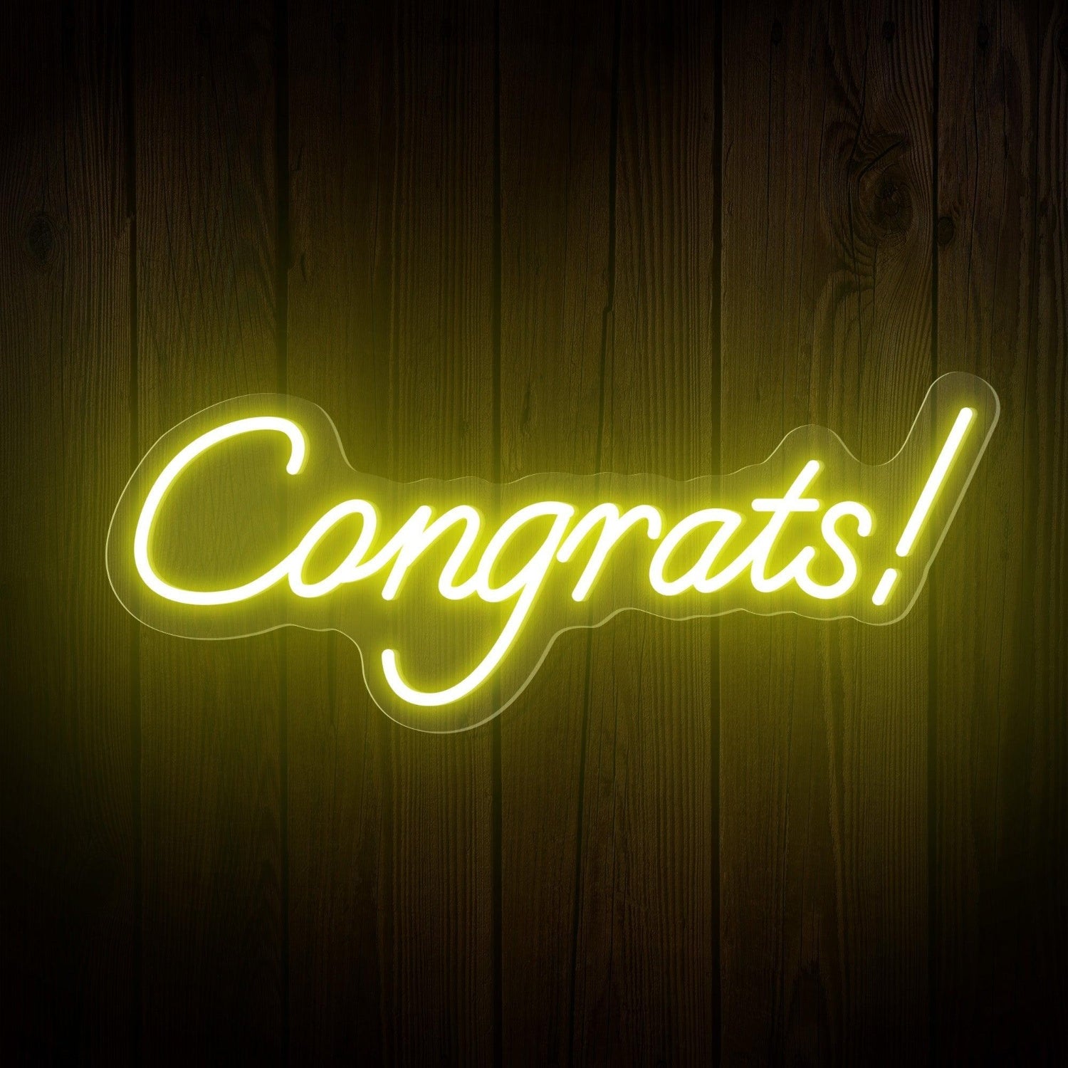 Congrats Warm White Led Neon Sign Indoor Celebration Decor | Shineneon