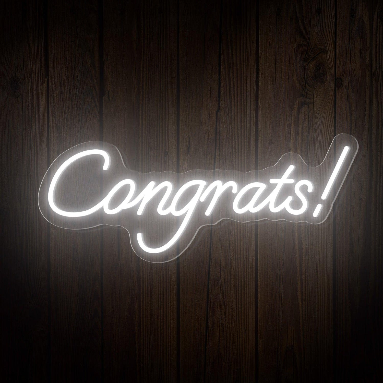 Congrats Warm White Led Neon Sign Indoor Celebration Decor | Shineneon