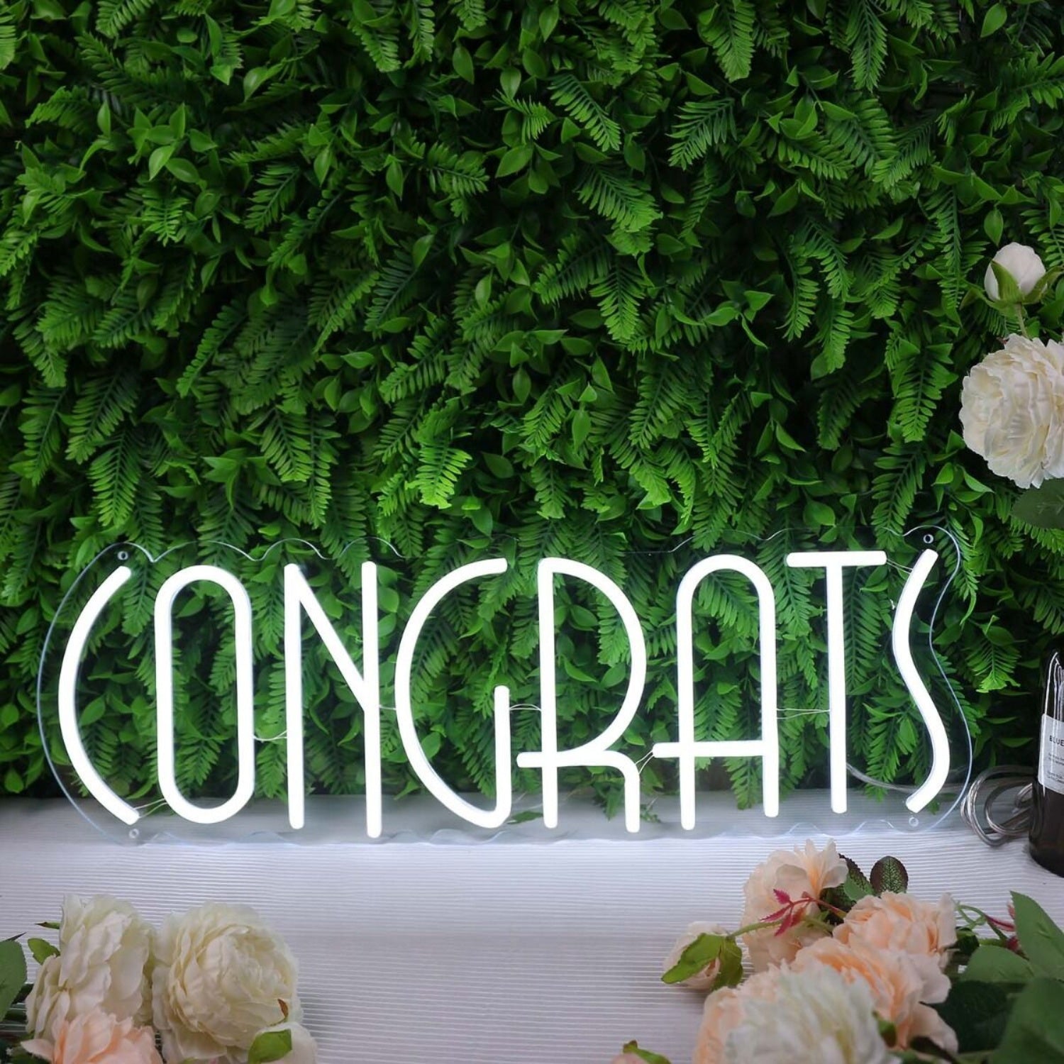 Congrats White Led Neon Sign - Shineneon