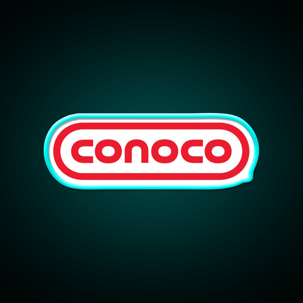 Conoco Cocktail Bar Decor Led Neon Sign Rgb Color - Size and dimension reference