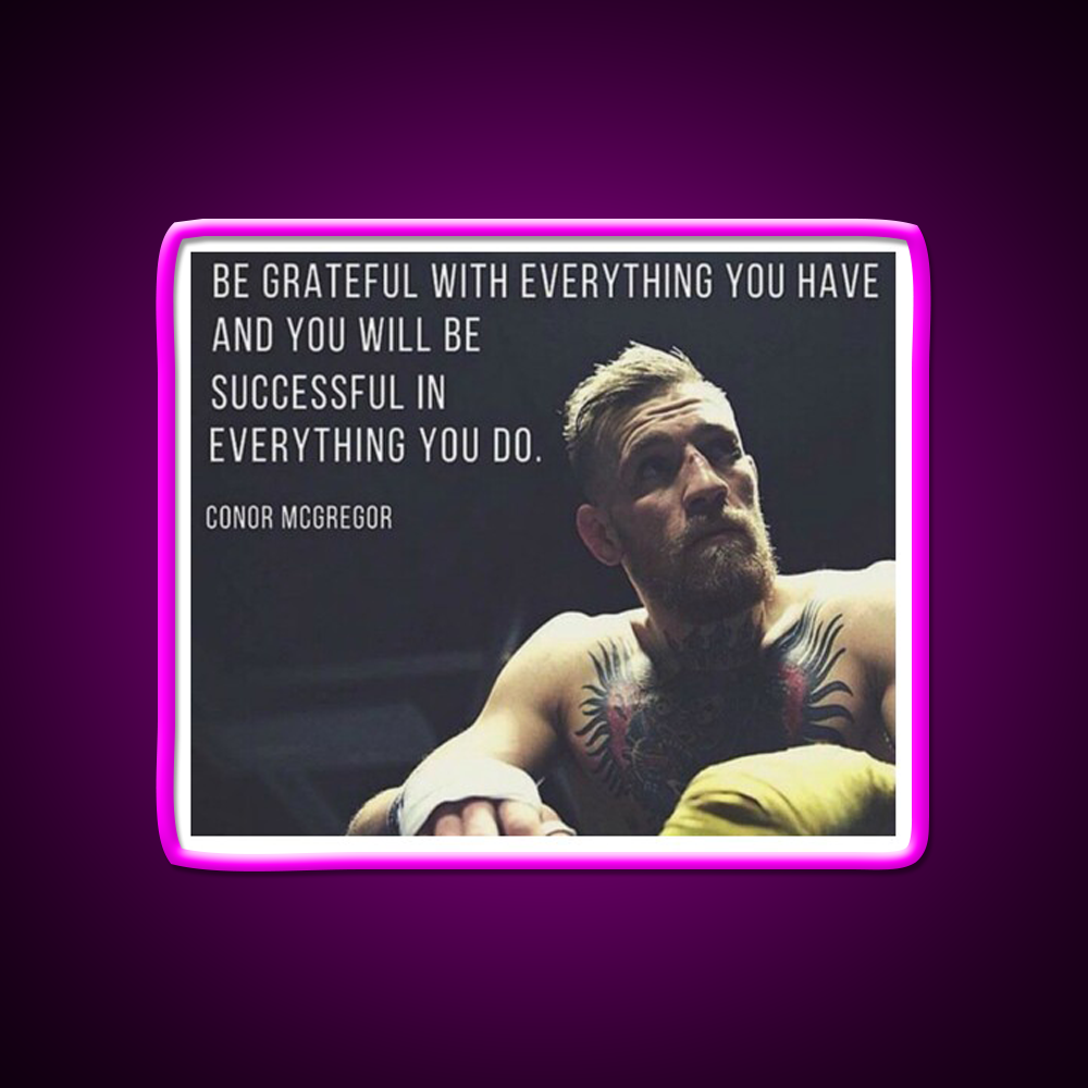 Conor Mcgregor Gym Fitness Led Neon Sign Rgb Color