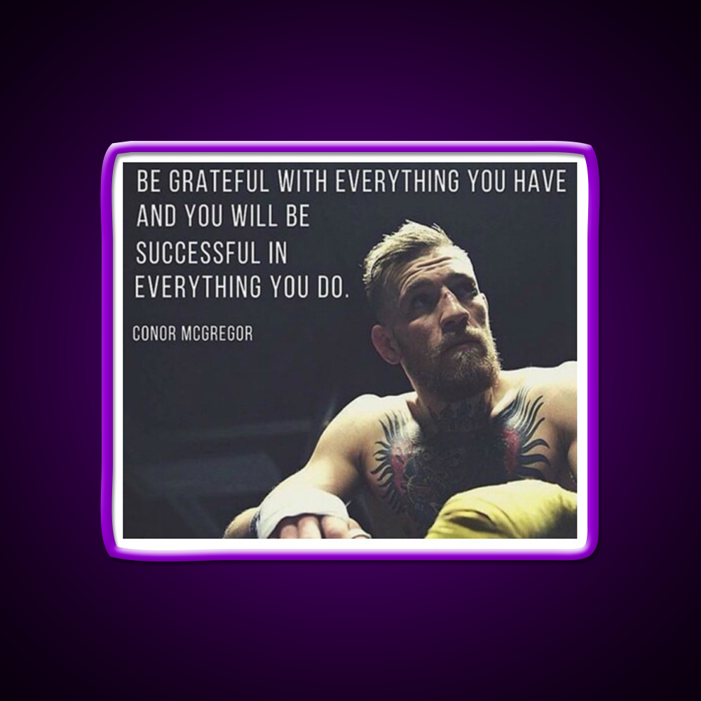 Conor Mcgregor Gym Fitness Led Neon Sign Rgb Color