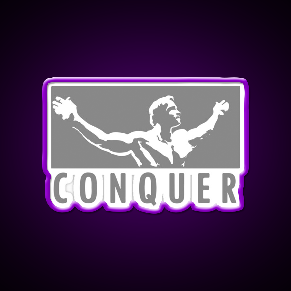 Conquer Gym Fitness Led Neon Sign Rgb Color