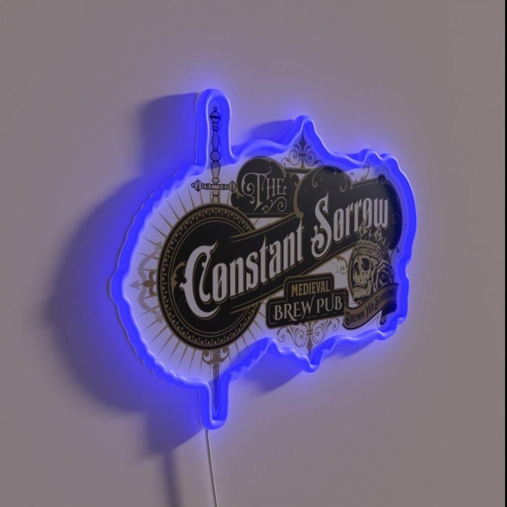 Constant Sorrow Vintage Medieval Brew Pub Rgb Led Neon Sign - Shineneon