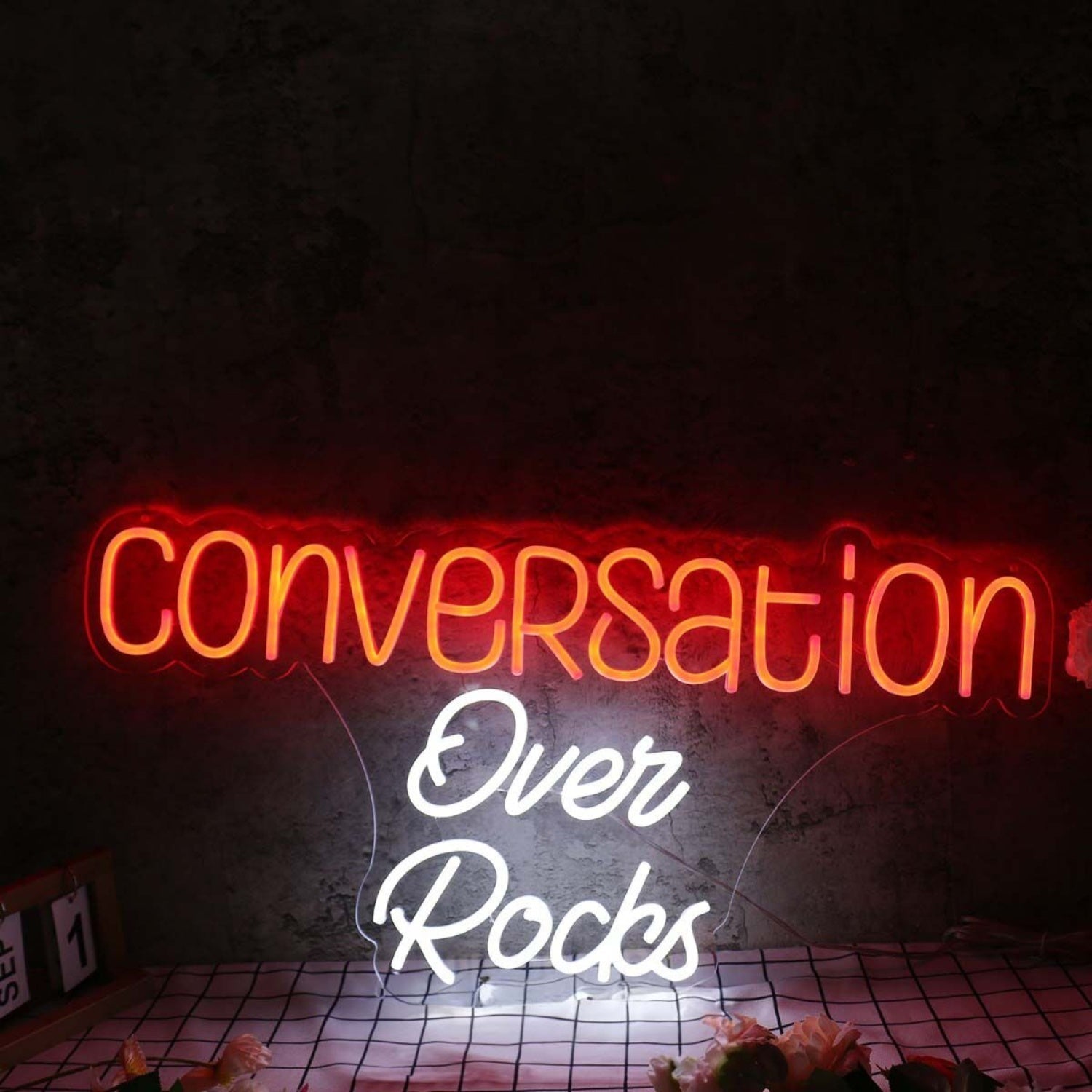 Conversation Over Rocks Custom Led Neon Sign - Shineneon