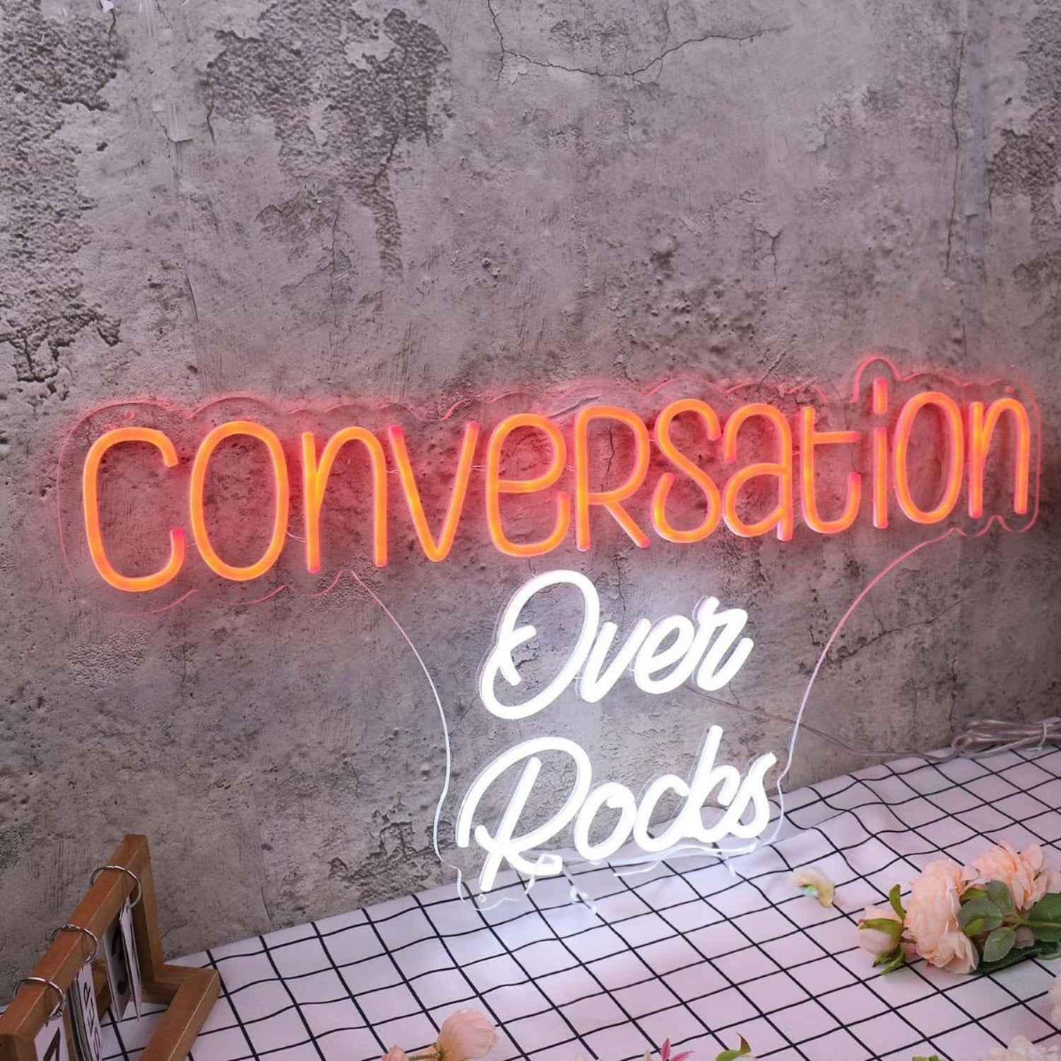 Conversation Over Rocks Custom Led Neon Sign - Shineneon