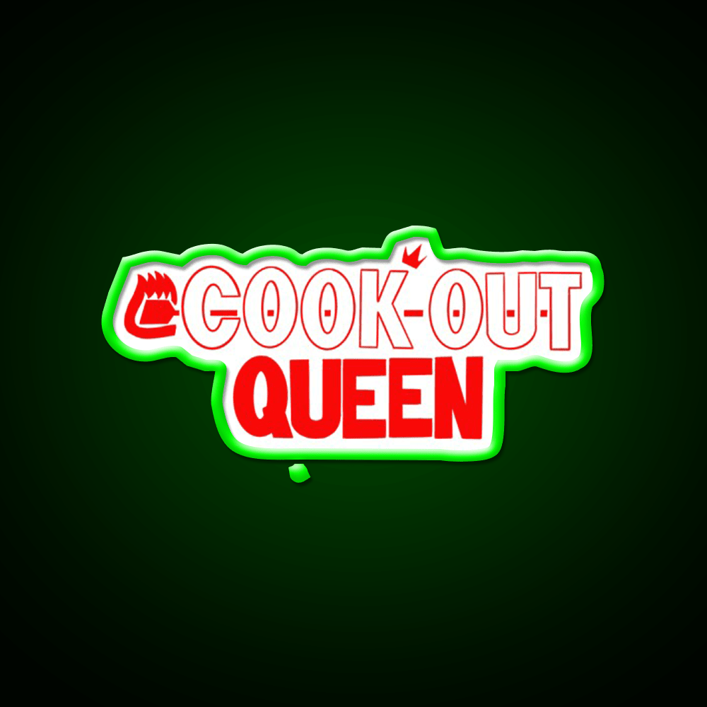 Cook Out Queen Fast Food Led Neon Sign For Burger Place Rgb Color - Shineneon