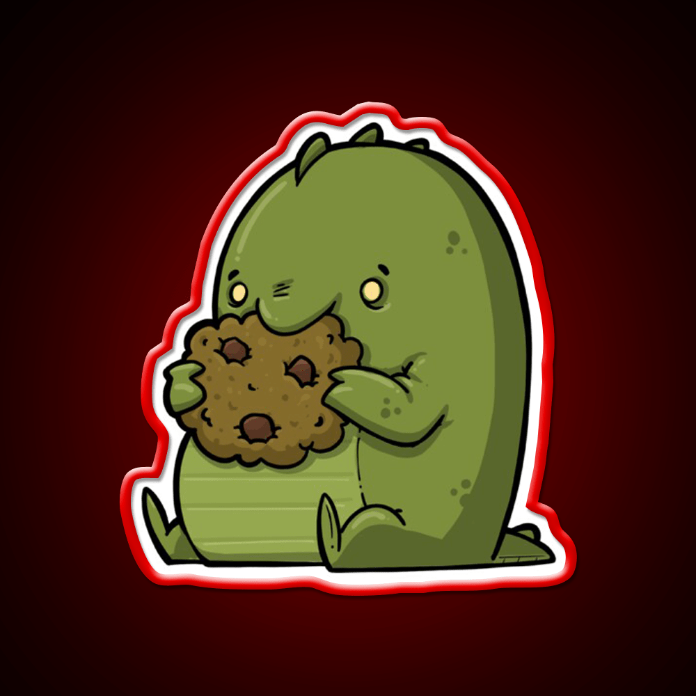 Cookie Dinosaur Snack Food Led Neon Sign Rgb Color - Shineneon