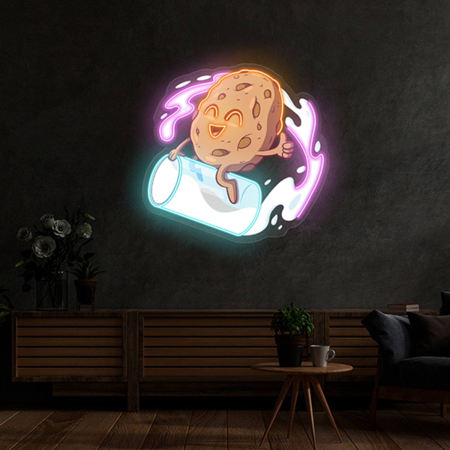 Cookie Riding A Glass Led Neon Sign Wall Art Decor | Shineneon