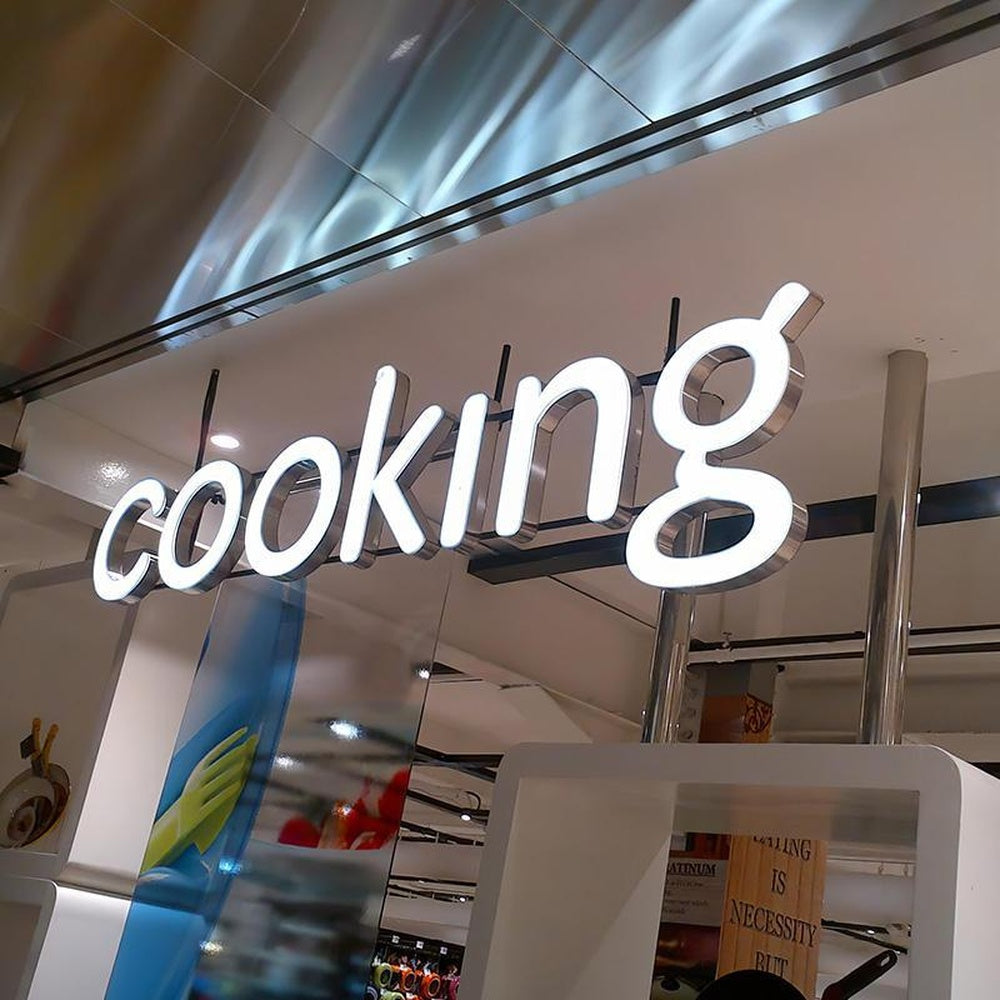 Cooking 3D Frontlit Letters Metal Led Sign