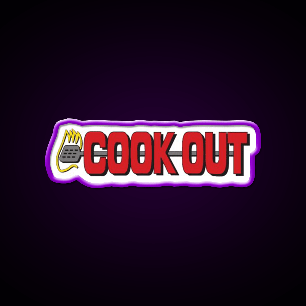 Cookout Fast Food Led Neon Sign For Burger Place Rgb Color - Shineneon