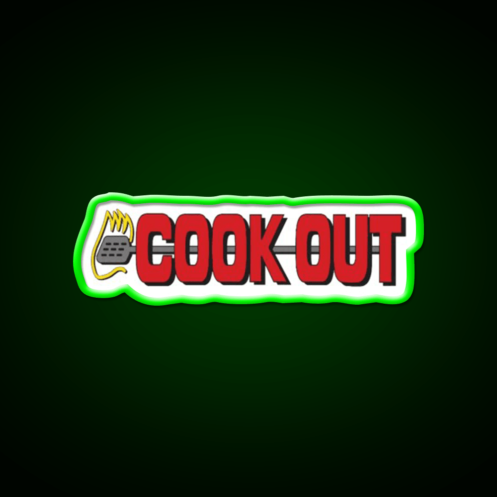 Cookout Fast Food Led Neon Sign For Burger Place Rgb Color - Shineneon