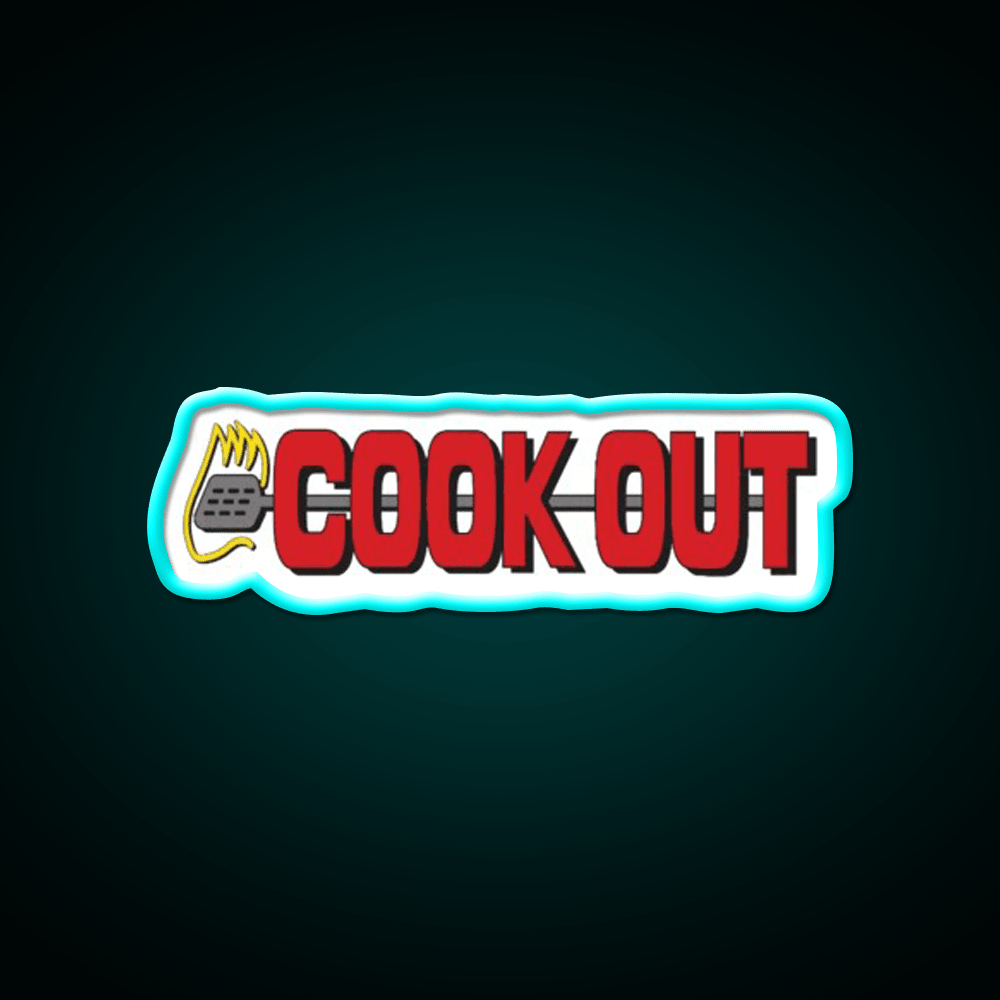 Cookout Fast Food Led Neon Sign For Burger Place Rgb Color - Shineneon