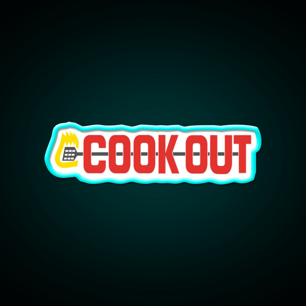 Cookout Fast Food Led Neon Sign For Burger Place Wall Art Rgb Color - Shineneon