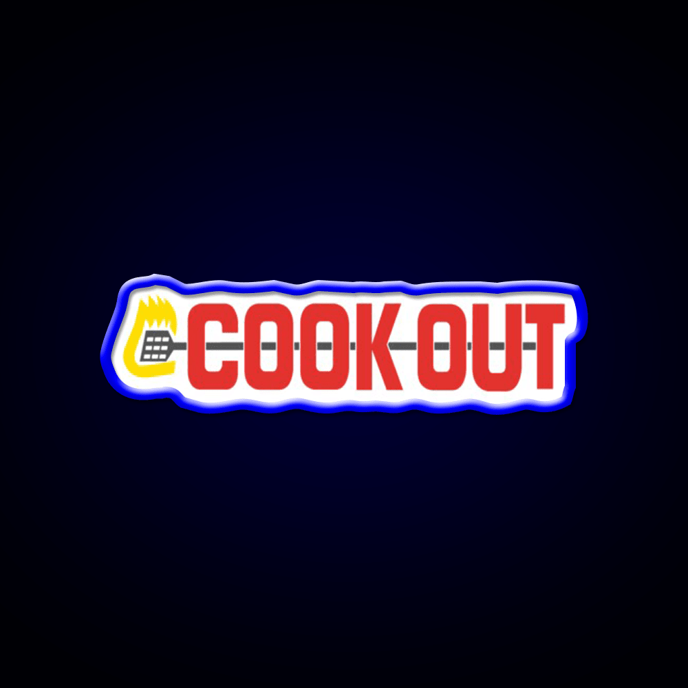Cookout Fast Food Led Neon Sign For Burger Place Wall Art Rgb Color - Shineneon