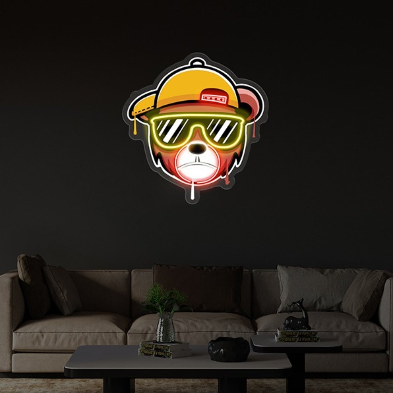 Cool Bear Uv Print Neon Sign Wall Art Decor | Shineneon