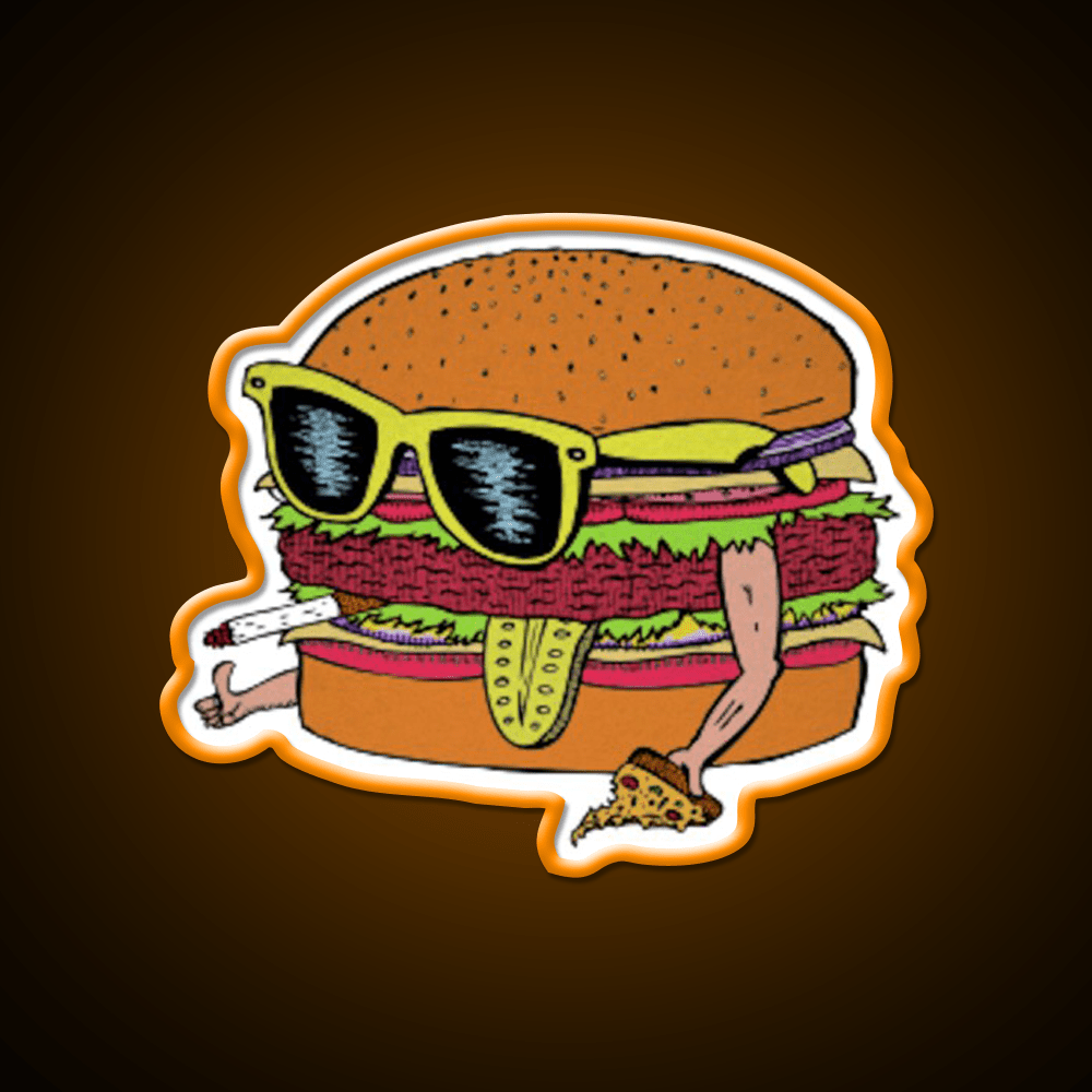 Cool Burger Fast Food Led Neon Sign For Burger Place Rgb Color - Shineneon