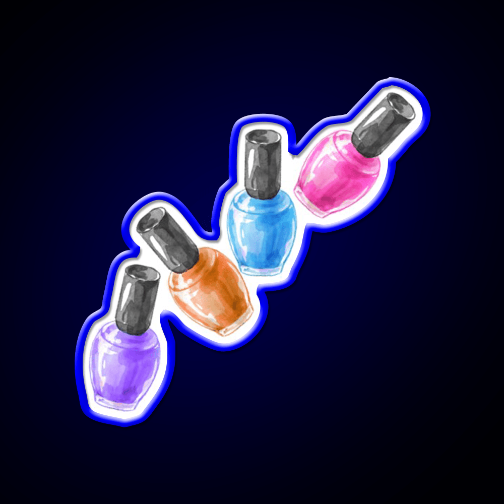 Cool Cute Colorful Nail Polish Bottle Nail Salon Led Neon Sign Rgb Color - Shineneon