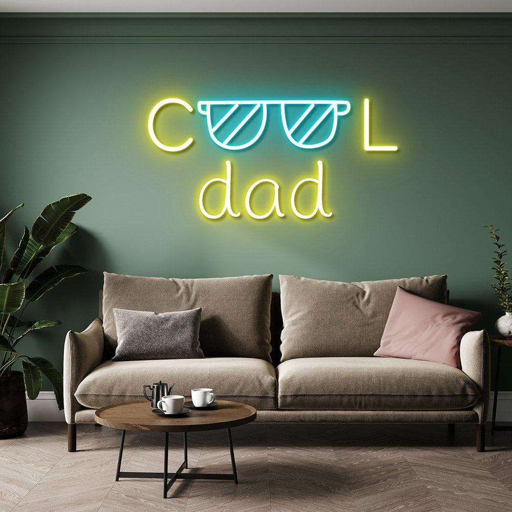 Cool Dad With Blue Sunglasses Led Neon Sign For Home Decor | Shineneon