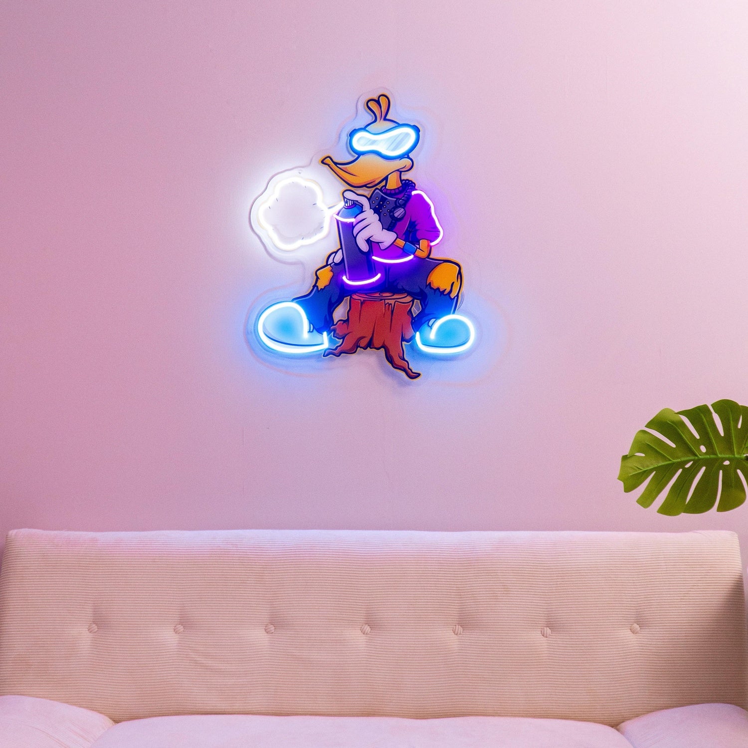 Cool Duck Cartoon Hotdog Uv Printed Led Neon Sign Indoor Home Cafe Decor | Shineneon