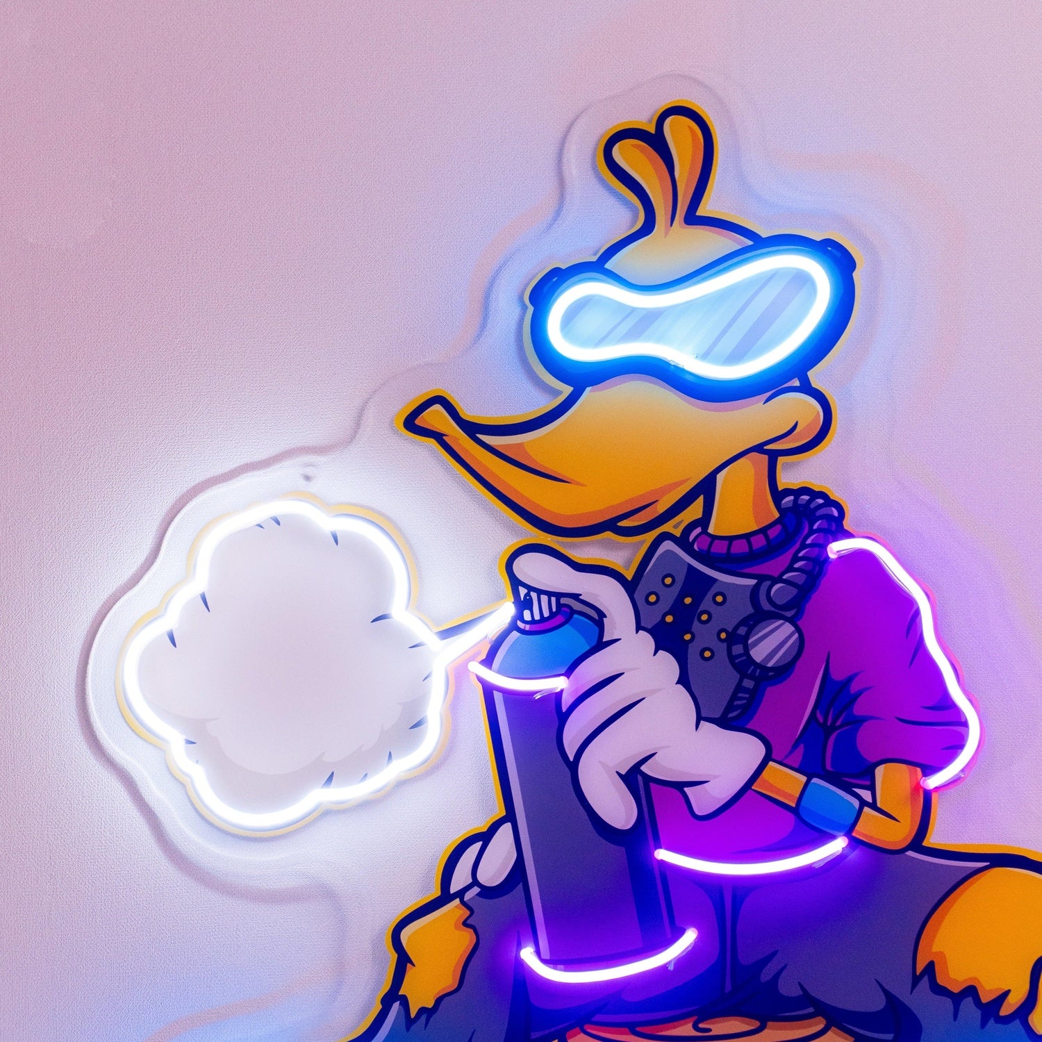 Cool Duck Cartoon Hotdog Uv Printed Led Neon Sign Indoor Home Cafe Decor | Shineneon