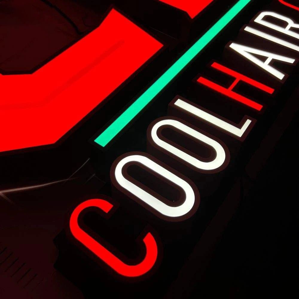 Cool Hair Original People 3D Frontlit Channel Letters Led Light Sign - Shineneon