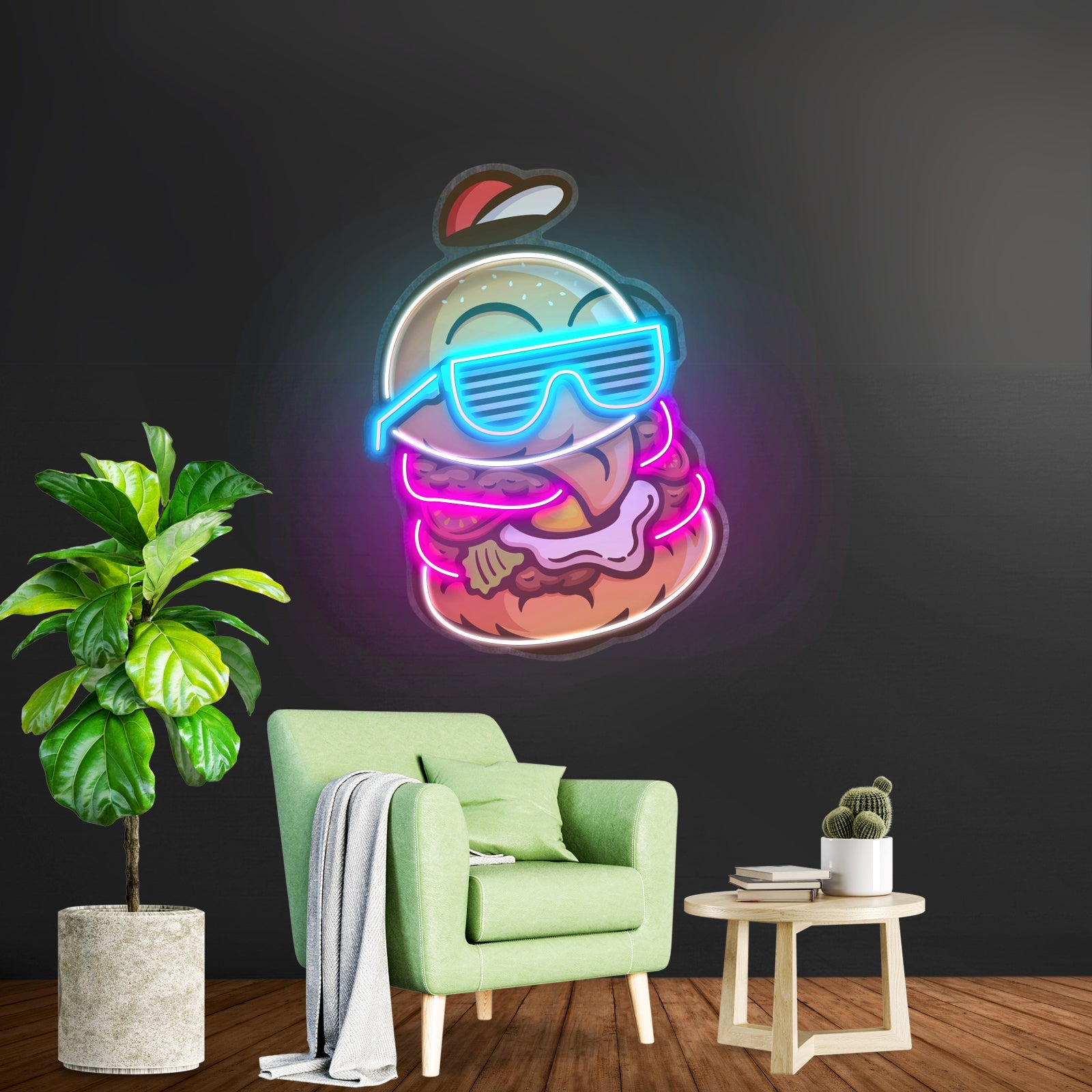 Cool Hamburger Led Neon Sign Light Custom Led Signs - Shineneon