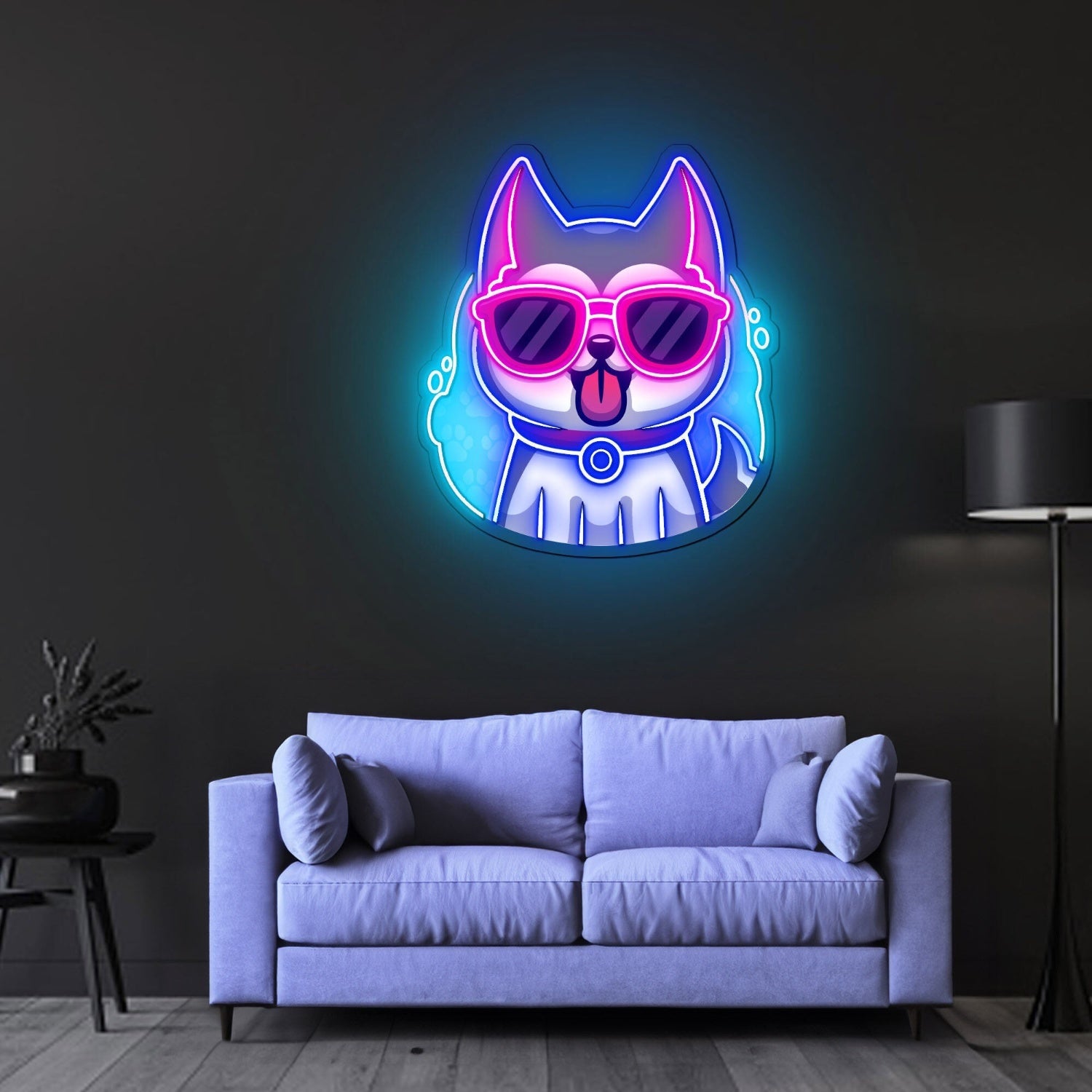 Cool Husky Dog Led Neon Sign X Acrylic Artwork - Shineneon