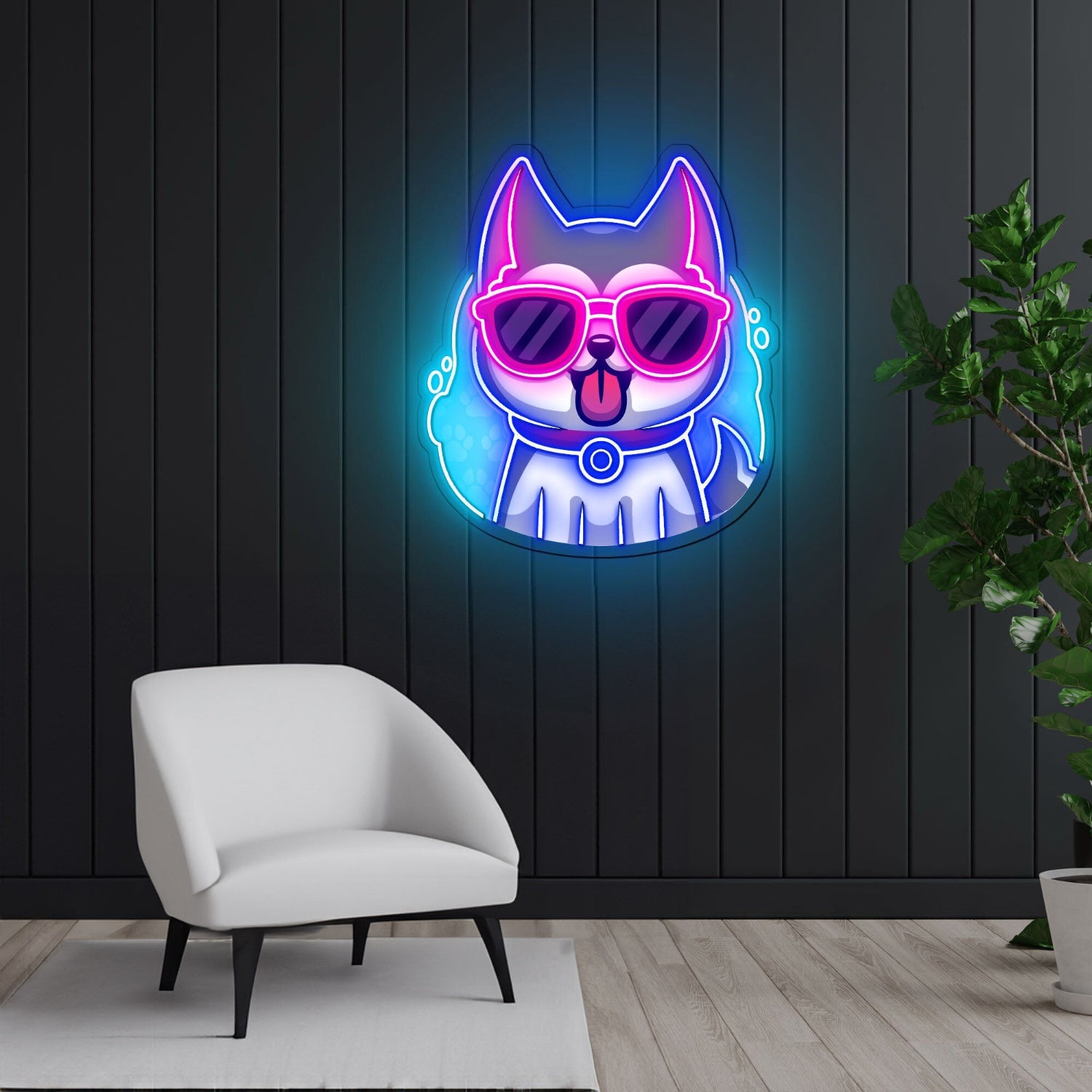 Cool Husky Dog Led Neon Sign X Acrylic Artwork | Shineneon
