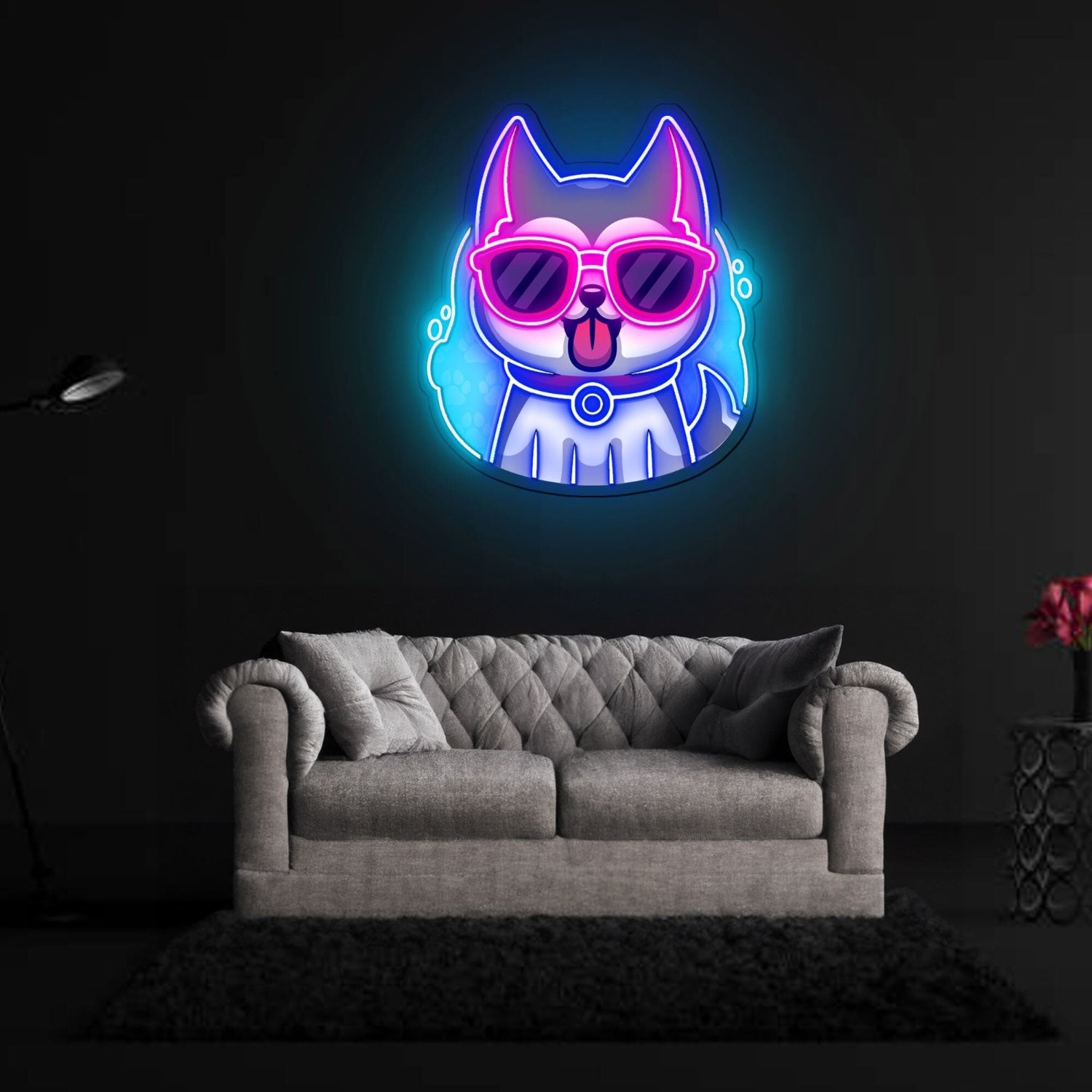 Cool Husky Dog Led Neon Sign X Acrylic Artwork - Shineneon