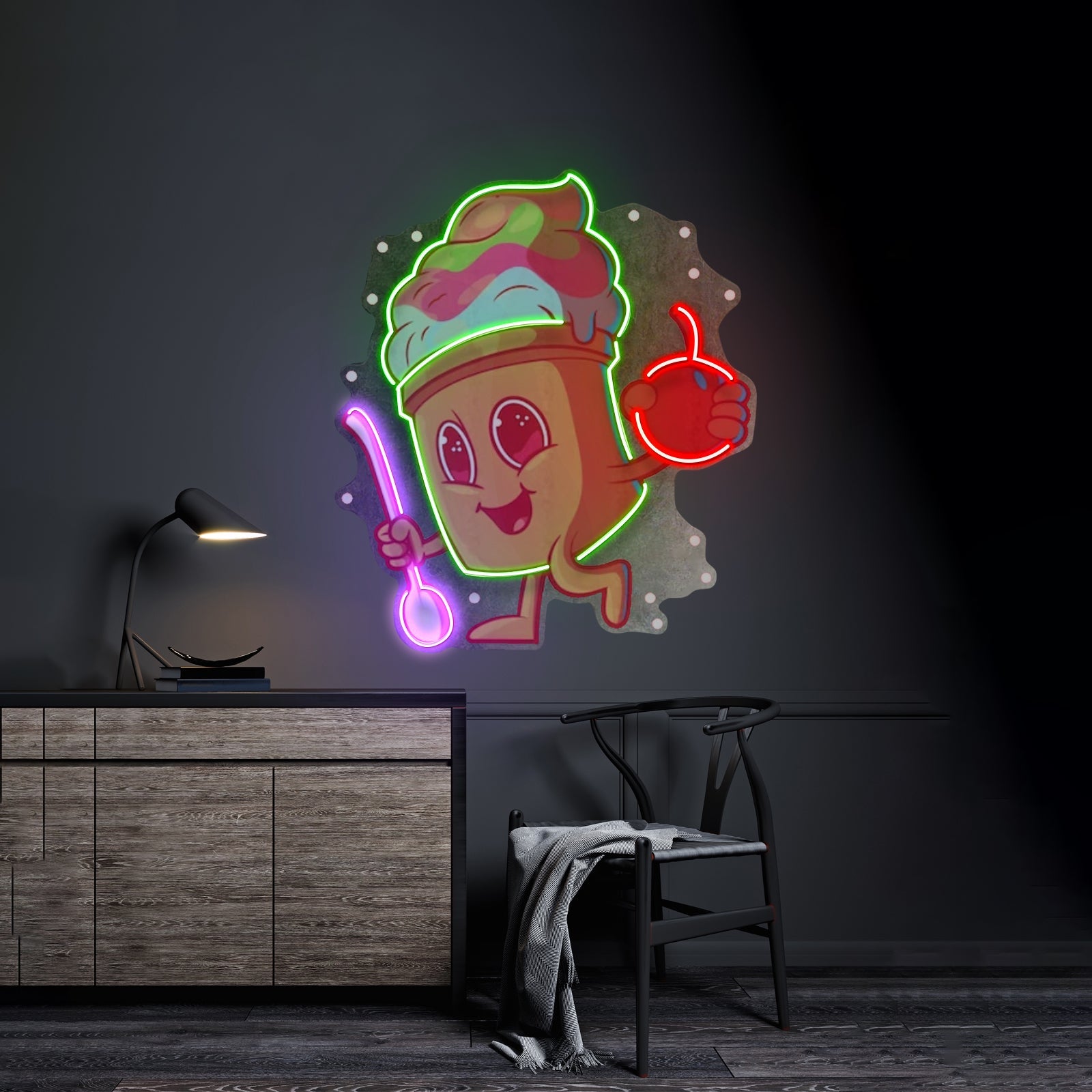 Cool Ice Cream Led Neon Sign Light Custom Led Signs - Shineneon