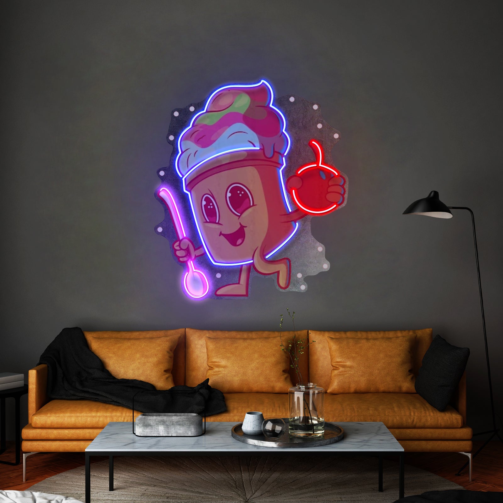 Cool Ice Cream Led Neon Sign Light Custom Led Signs