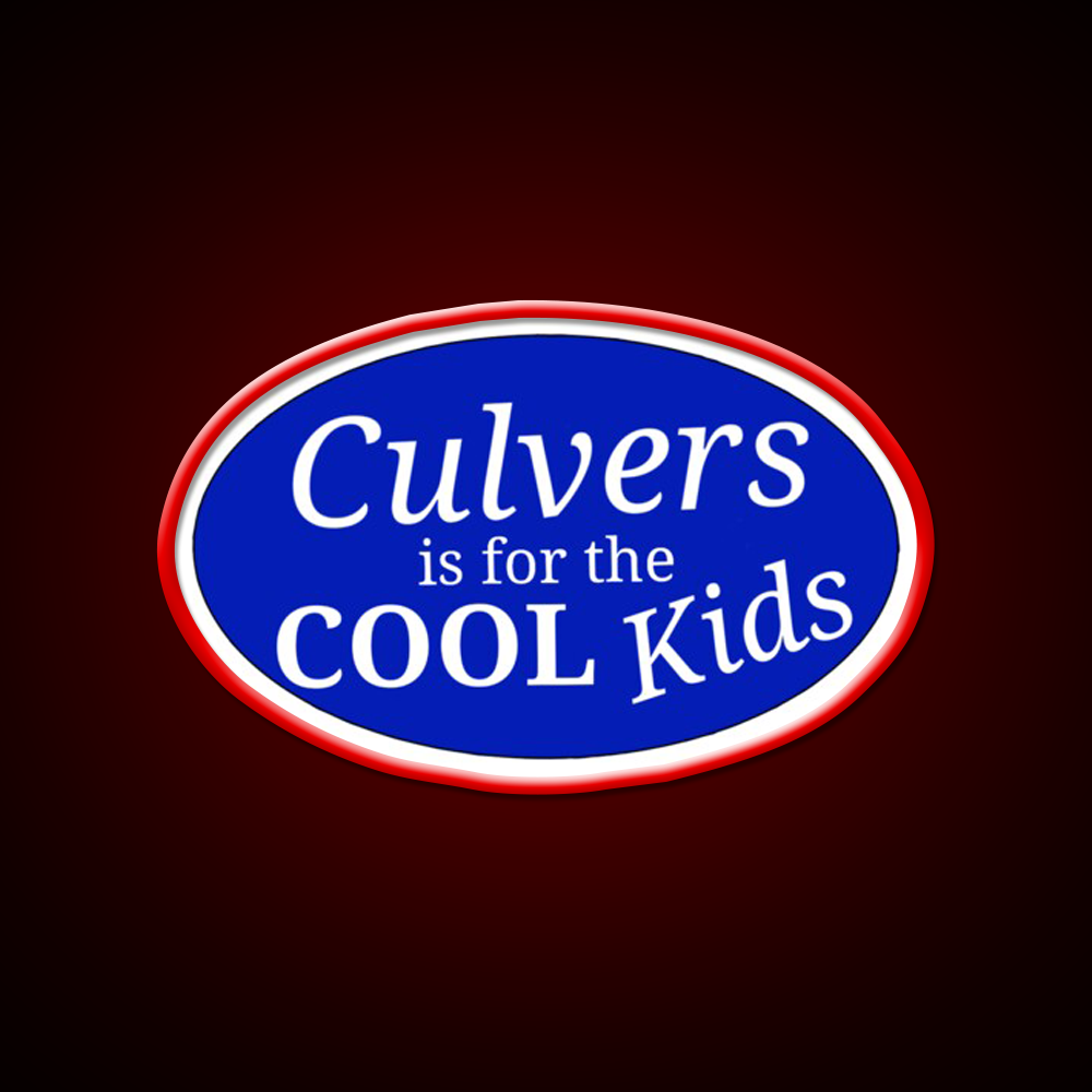 Cool Kids Culvers Fast Food Led Neon Sign For Burger Place Rgb Color