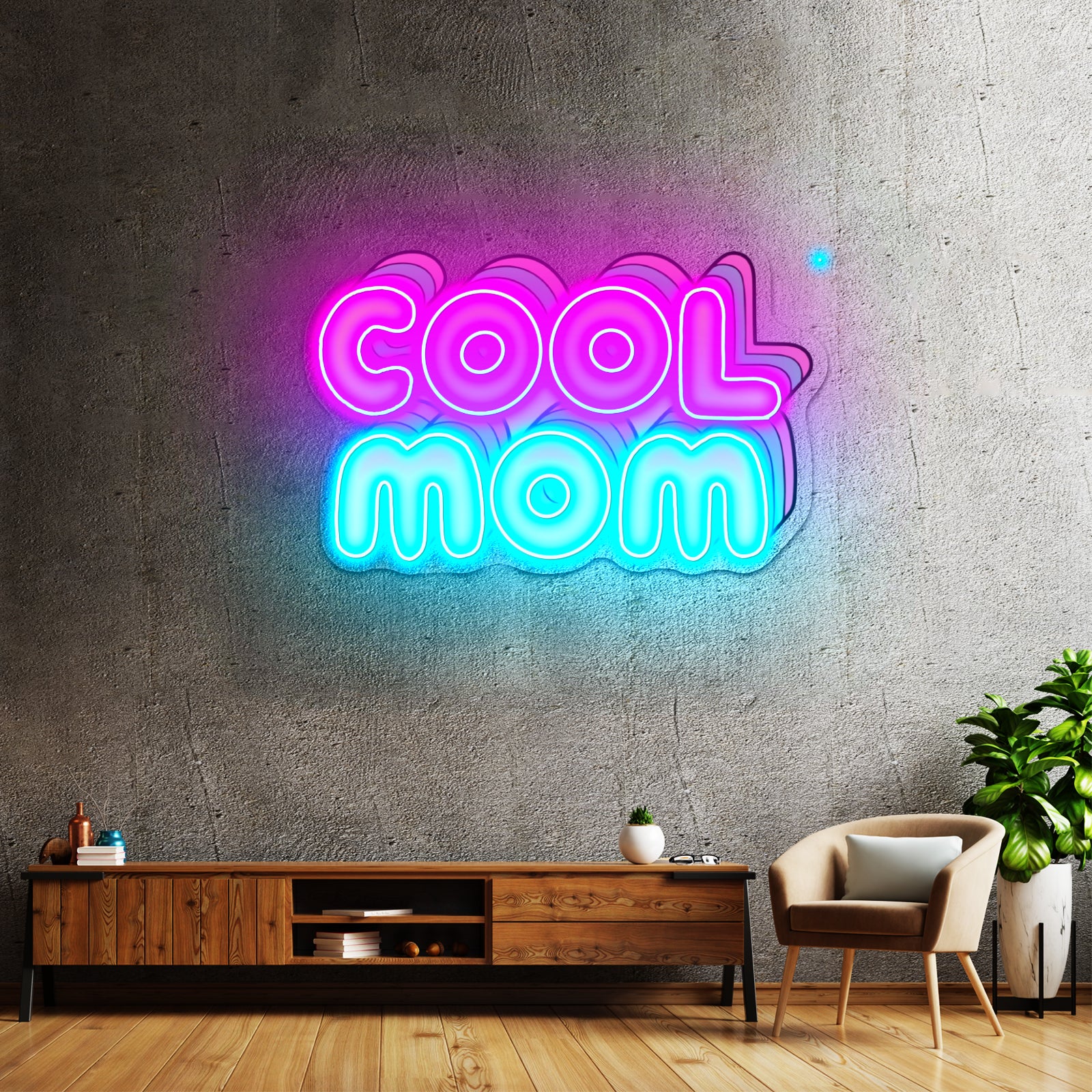 Cool Mom Lettering Neon Signs