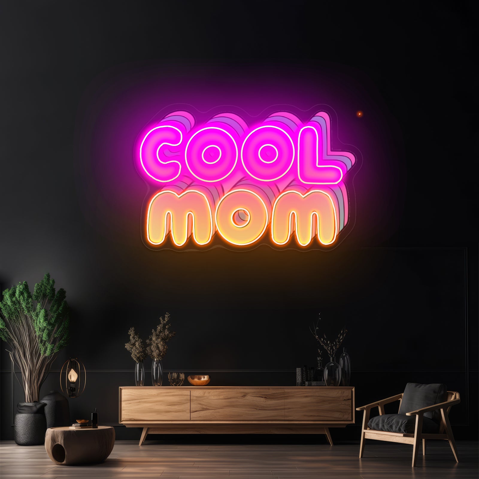 Cool Mom Lettering Neon Signs