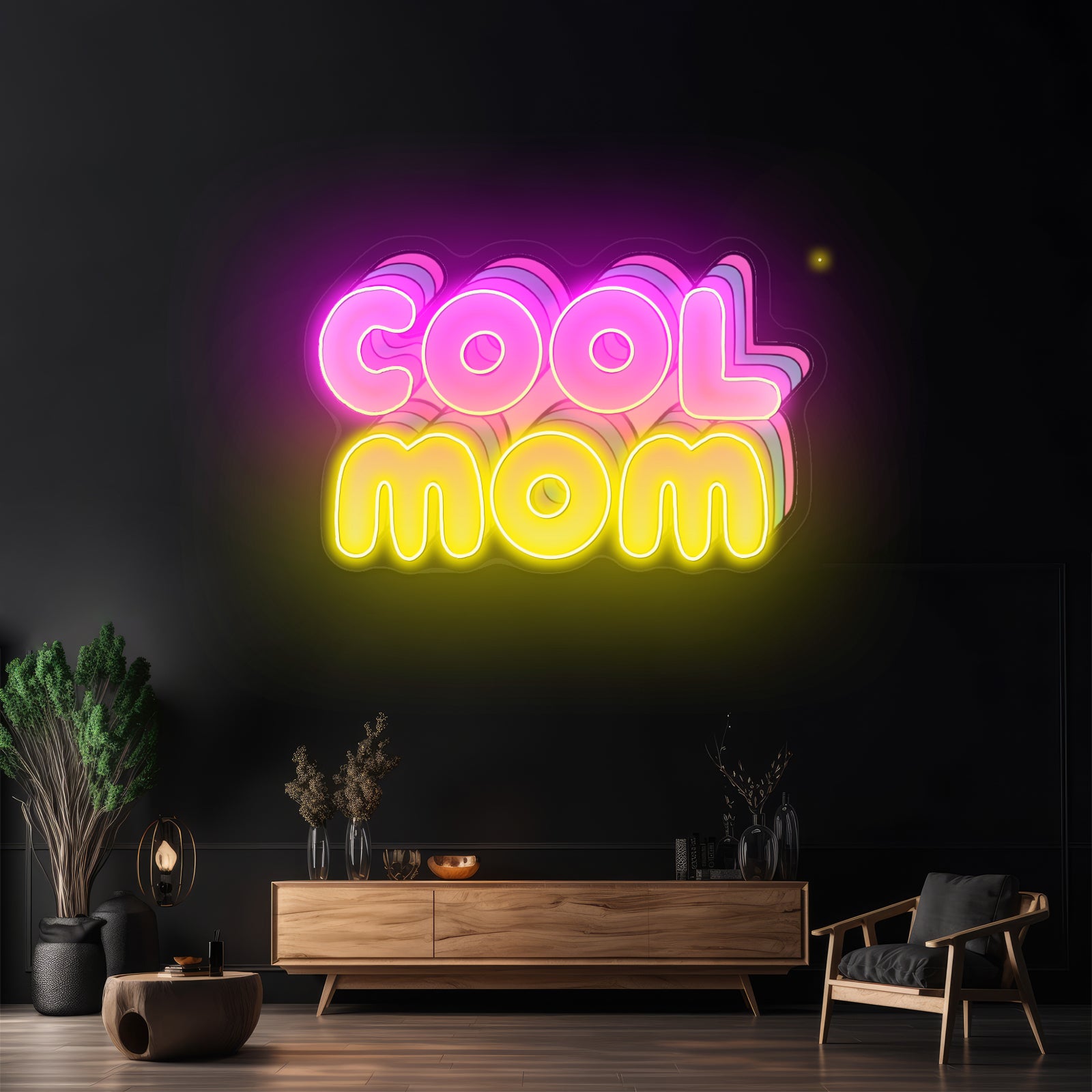 Cool Mom Lettering Neon Signs