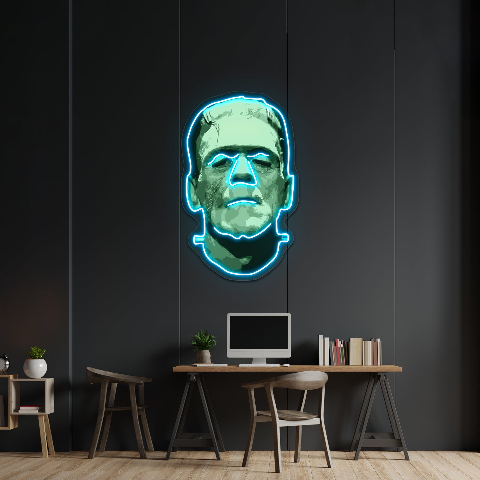 Cool Monster Face Halloween Costumes Artwork Business Led Sign | Shineneon