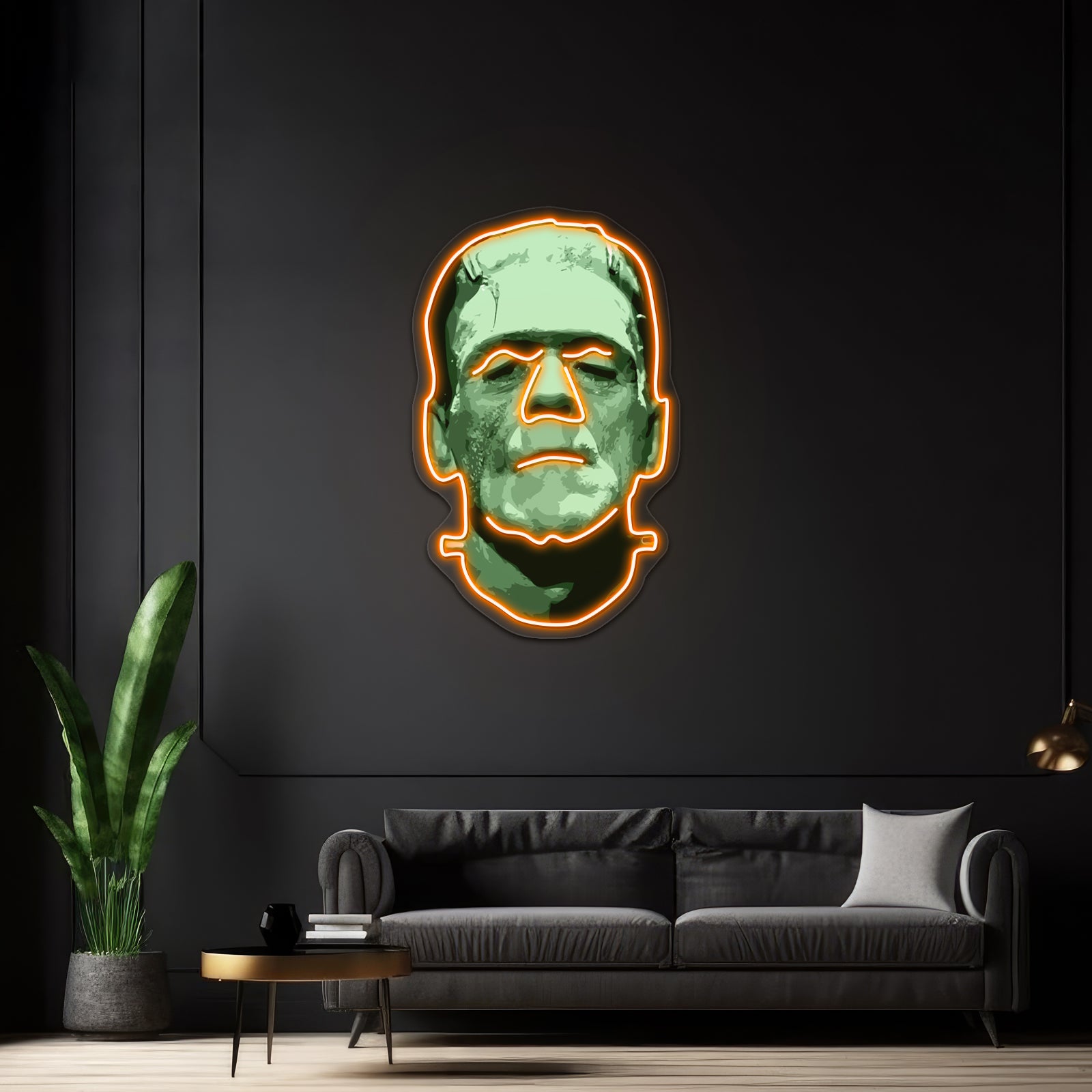 Cool Monster Face Halloween Costumes Artwork Business Led Sign | Shineneon