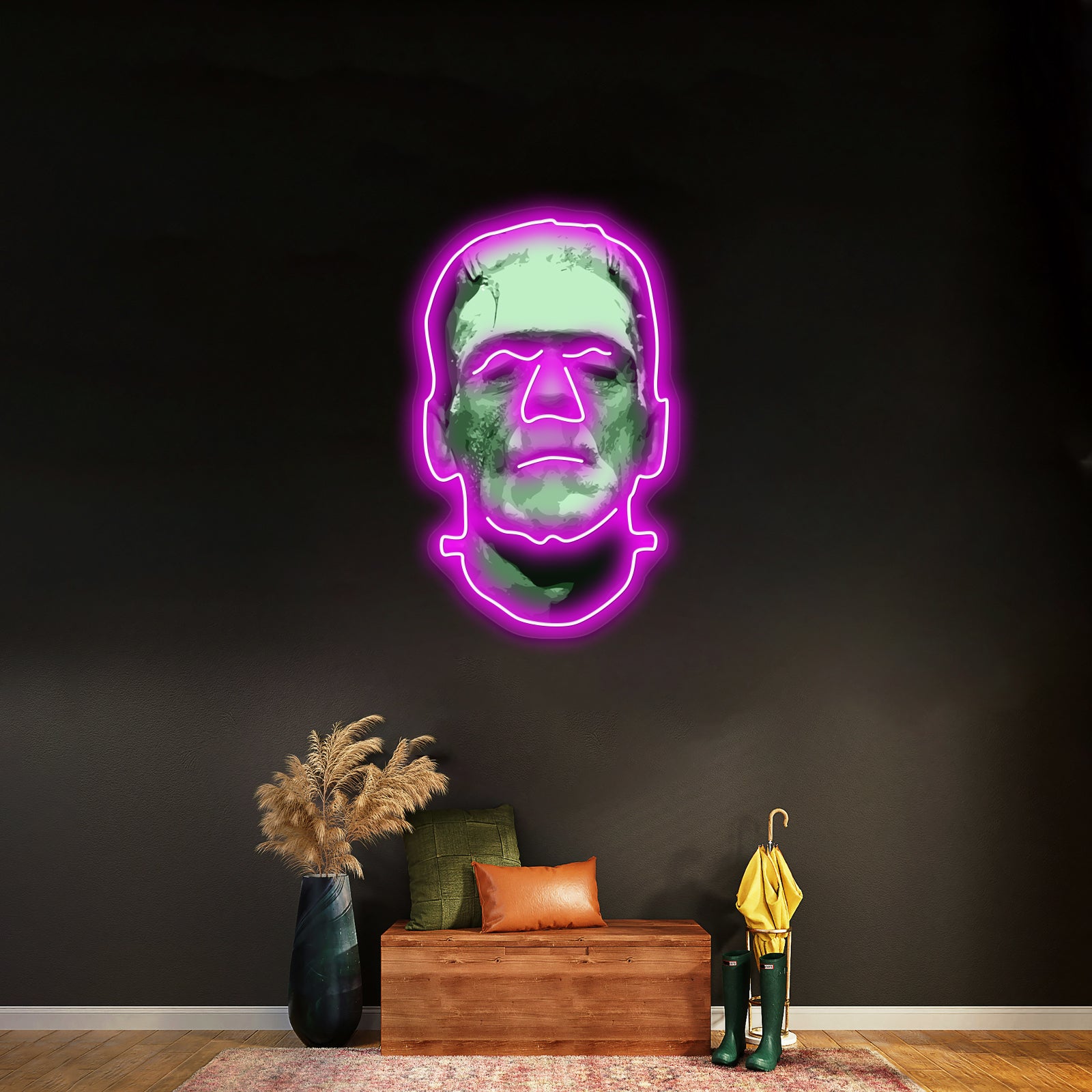 Cool Monster Face Halloween Costumes Artwork Business Led Sign | Shineneon