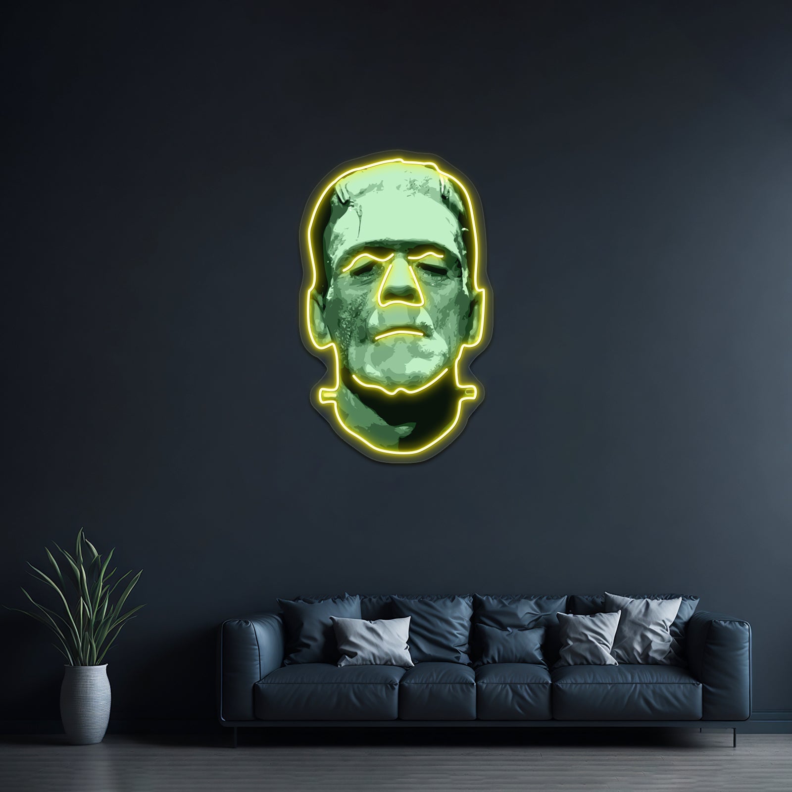 Cool Monster Face Halloween Costumes Artwork Business Led Sign | Shineneon